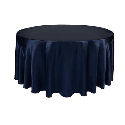 China Birthday Party Decoration Modern Luxury Modern Wedding Satin Round Tablecloth for sale