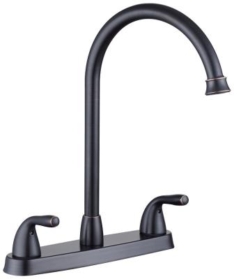 China 8 Inch Sink Faucet Two Handles Oil Rubbed Bronze Kitchen Sink Faucet, Stainless Steel High Arc Kitchen Sink Faucet, for sale