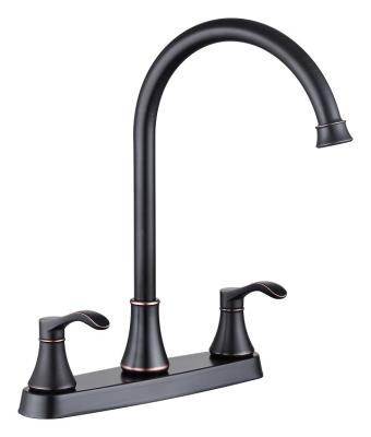 China 8 Inch Sink Faucet Two Handles Oil Rubbed Bronze Kitchen Sink Faucet, Stainless Steel High Arc Kitchen Sink Faucet, for sale