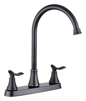 China 8 Inch Sink Faucet Two Handles Oil Rubbed Bronze Kitchen Sink Faucet, Stainless Steel High Arc Kitchen Sink Faucet, for sale