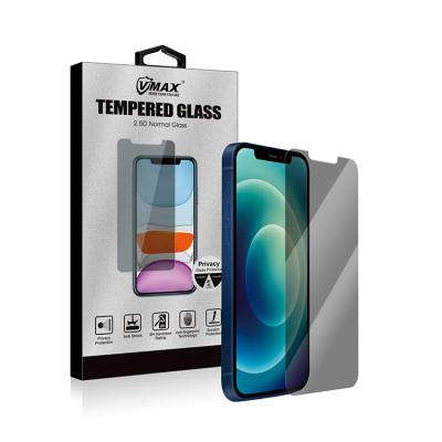 China Mobile Phone 0.33mm 2.5D 9H Tempered Glass Anti Spy Privacy Screen Protector For iPhone 12 11 pro Max for sale