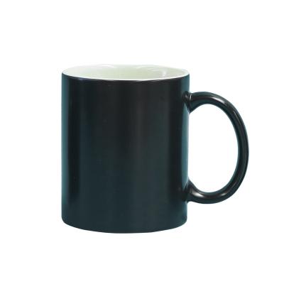 China Creative Ceramic Matte Variable Temperature Control Coating Sublimation Mug Water Smart Temperature 11oz Cup Viable Mug for sale