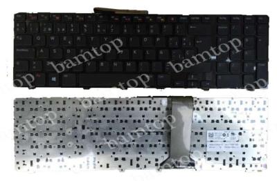 China Dell N7110 Spanish Laptop Keyboard Layout , Frame Black Laptop Keyboard for sale