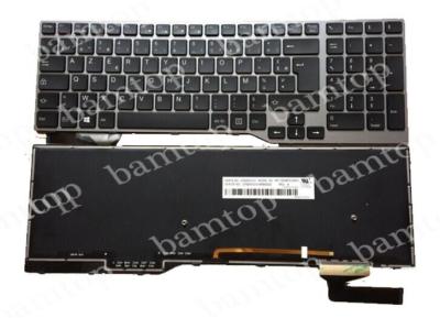 China Fujitsu E753 E754 French Language Keyboard Layout , Frame Backlight Laptop Keyboard for sale