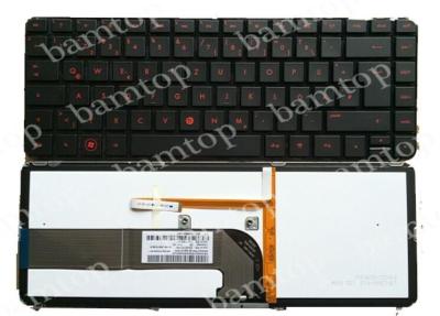 Chine Disposition du clavier allemande d'ordinateur portable de HP Dm4-3000 avec la lettre d'impression rouge rétro-éclairée à vendre