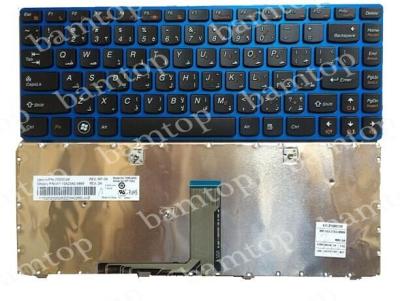 China Lenovo G480 Arabic Laptop Keyboard , Arabic Computer Keyboard With Blue Frame for sale