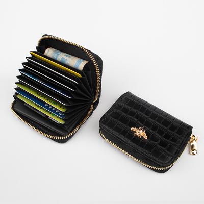 China Genuine Leather Crocodile and Snake Texture Organ Style Money Payment Card Organizer Waterproof Wallet for sale