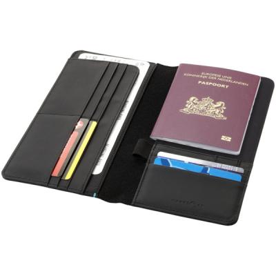 China New Trending High Quality RFID PU Saffiano Leather Travel Wallets Case Organizer for sale