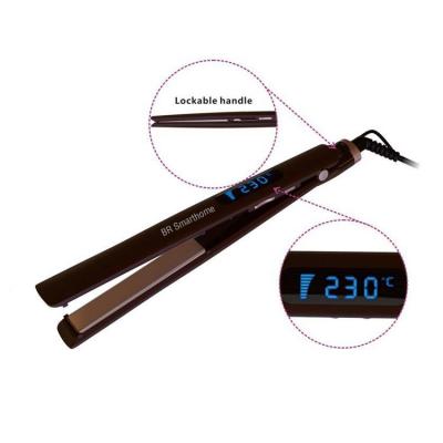 China Hotel 2 in 1 Professional Ceramic PTC Heater Hair Straightener Digital LED Display Hair Straightener for sale