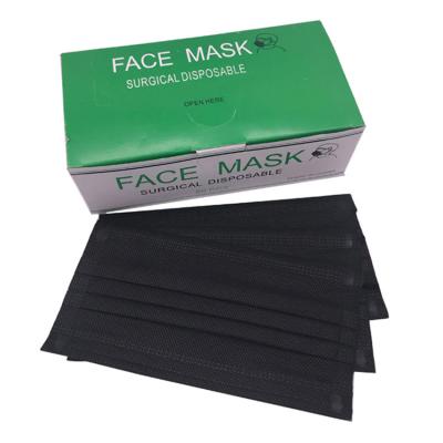 China 50 Pcs Face Mask Eco - Friendly Person Wrapped Disposable Black Customizable Surgical Face Mask for sale