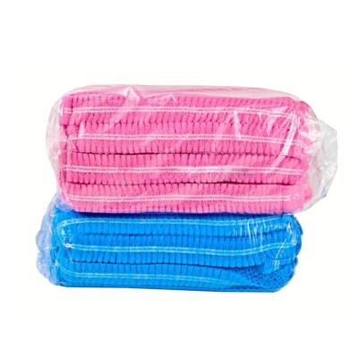 China Eco - Friendly Consumable Disposable Helmet Wear Non Woven PP Clip Crowd Cap for sale