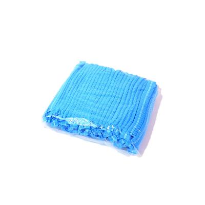 China Eco - Friendly Disposable Non Woven Mob Cap Clip Surgical Blue Cap for sale