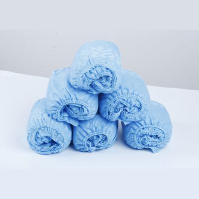 China Eco - Friendly Durable And Waterproof Blue Nonwoven Shoe Cover Waterproof for sale