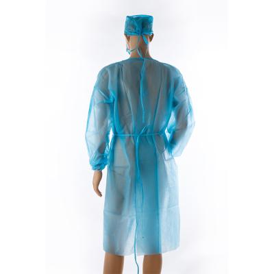 China AAMI Level 1 Eco-friendly Surgical Developed Isolation Suit Hospital PP Medical Disposable Isolation Gowns for sale