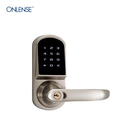 China ONLENSE Wooden Door Hot Sales Digital Fingerprint Password Handle Smart Door Lock With Tuya for sale