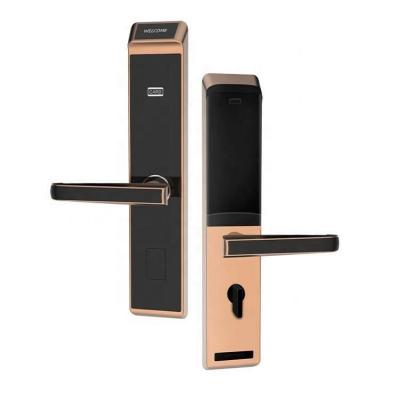 China Contactless rfid key card door handle lock hotel hotel door lock system contactless Guangdong hyh hardware for sale