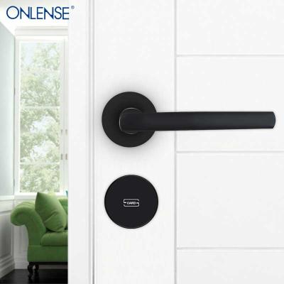 China ONLENSE Digital Alloy High Security Hotel Door Lock Rfid System Hotel Room Door Lock Unlock With Card for sale