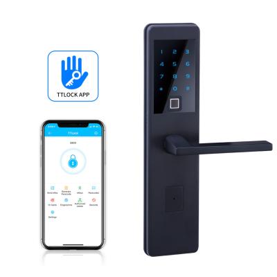 China Hotel Electric Security Card TTLOCK ONLENSE Digital Fingerprint BLE Smart Door Lock For Home for sale