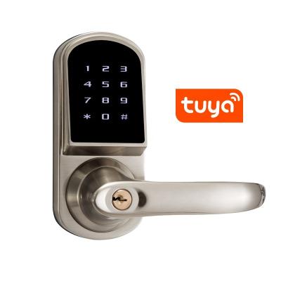 China TUYA Digital Hot Sales Wooden Door ONLENSE Password Door Lock Apartment Handle Smart Smart Door Lock for sale