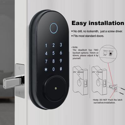 China TTLOCK ONLENSE Fingerprint Alexa Door Electronic Keyless Digital BLE TTLock Smart Deadbolt Lock for sale