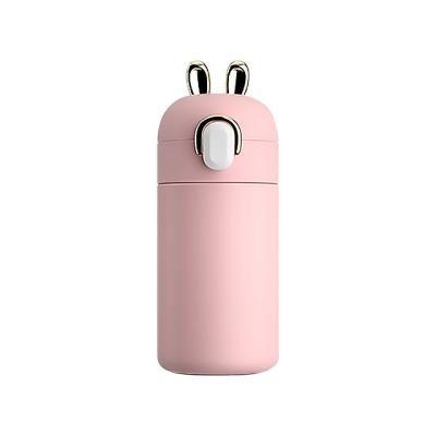 China Sustainable Stylish Creative Cute Cartoon Rabbit Ear Lid Mini Stainless Steel Double Wall Vacuum Insulated Water Bottle for Home for sale