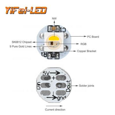 China 1 SK6812RGBW (WS2812B RGBW) LED Chips 5050SMD LED Module Pixels White Individually Accessible Light 100PCS RGB+Natural LED for sale