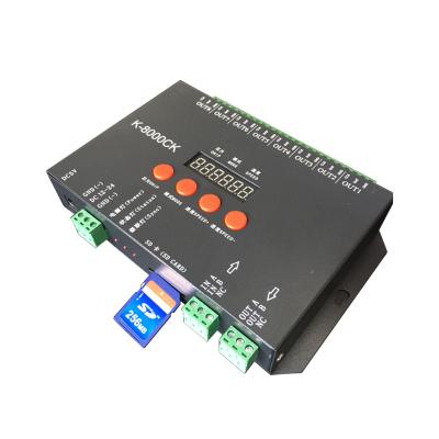 China Smart Lighting SD Card Solution SD 8ports Offline Card Led Controller K-8000C for sale