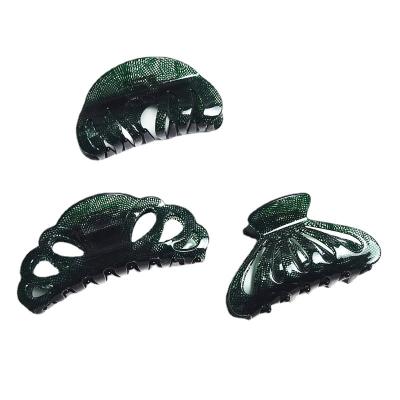 China Fashion Customized LOGO Large Marble Resin Plastic Tortoiseshell Cellulose Acetate Hair Claw Clips For Women for sale