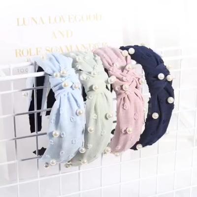 China Wholesale European and American hot sale pearl fashion design style luxury head band for sale