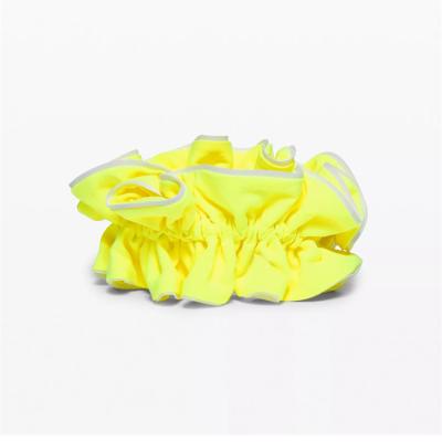 China Girls Hair Accessories Solid Color Hair Band Printing Hair Ties Popular Customized Reflective Scrunchies Yoga Sports for sale