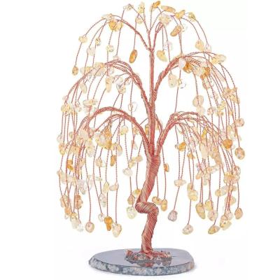 China China Tree Crystal Decoration Natural Gemstone Agate Carvings Tree Centerpiece Crystal Slices Wedding for sale