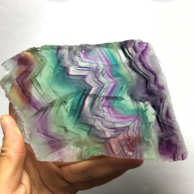 China Crystal Healing Stones Fluorite Natural Quartz Slice Fluorite China Rainbow Stone Slabs For Sale for sale