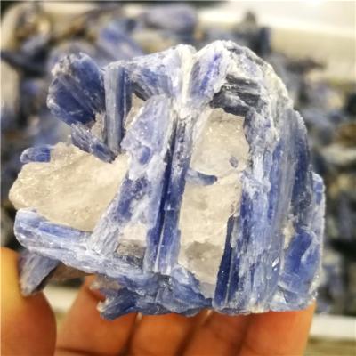 China Wholesale Group Natural Raw Crystal Blue Calcite Europe Stones Specimens Ore Mineral Stone For Decoration for sale