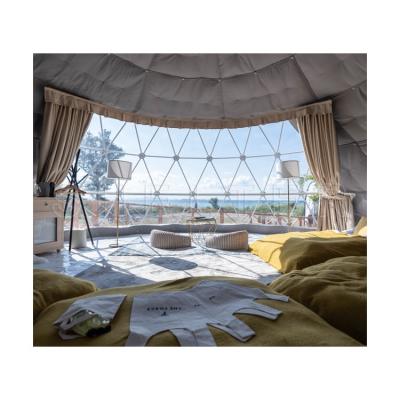 China Long Service Life Winter Domo Glamping Geodesic Dome Tents With Stove Pipe for sale