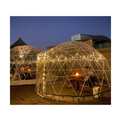 China Easily Assembled Clear Dome Restaurant Tent Garden Igloo Round Dome Tent 13ft for sale