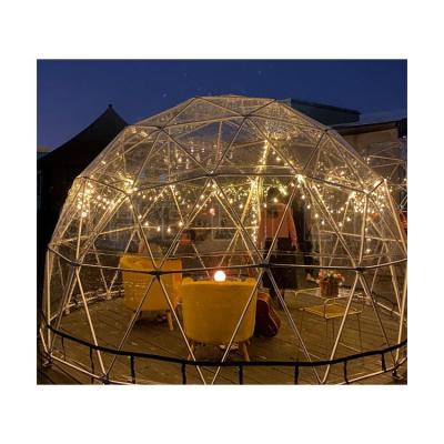 China Easily Assembled Tiny 4m Dome Light Cafe Igloo House Winter , Garden Igloo 360 Dome for sale