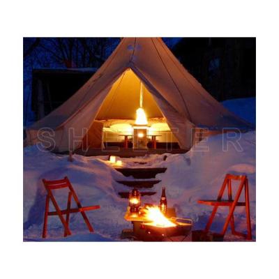 China Straight Bracing Type Waterproof Fire Resistant Garden Bell Tents / Yurt Tents For Sale for sale