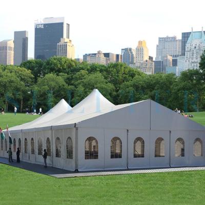 China Water Proof 10x30m Multi-Sided Luxury Party Tent With Decoration for sale