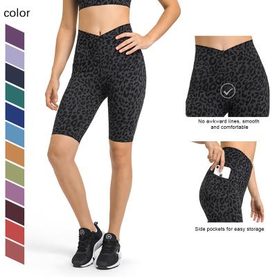 China New Breathable Customizable Butt Lift Waist High Waist Breathable Workout OEM Women Gym Gaiters Yoga Shorts for sale