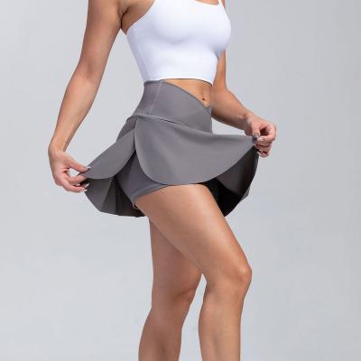 China New Breathable Customizable Workout Women Sportswear Tennis Skirt Set for sale