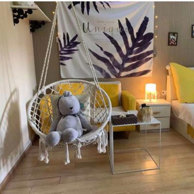 China Traditional Arming Rope Netting Patio Garden Swing XL Size Steel Outdoor Hanging Cotton Rope Chair Hammock for sale