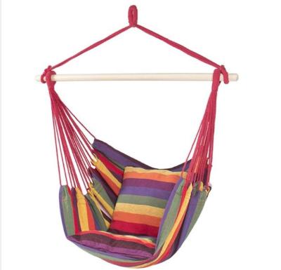 China Modern Hot Selling Rainbow Child Outdoor Canvas Hammock Outdoor Camping Hanging Hanging Chair for sale