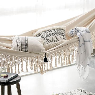 China Contemporary Hot Sale Outdoor& Products Cotton Macrame Swing Cotton Fabric Macrame Indoor Hammock Chair Swing for sale