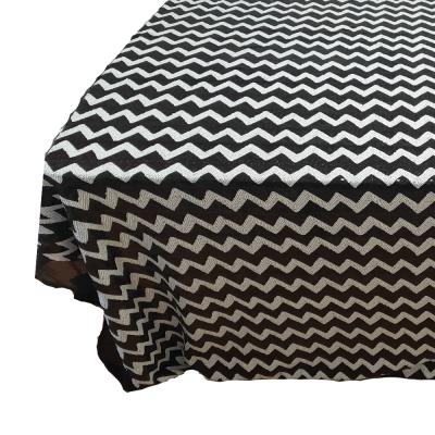 China Large simple fancy black and white sequins round tablecloth for party dinner for sale