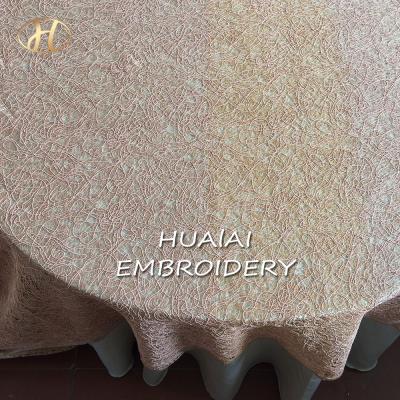 China DURABLE Welcome to Inquiry Price A Specially Designed Embroidery Champagne Table Covered for Wedding for sale