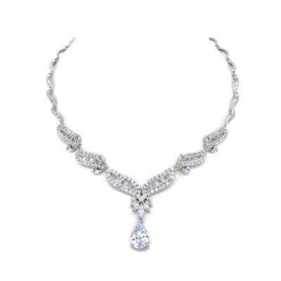 China Luxury Good Quality Classic Hiphop Zirconia Necklace,Bridal Wedding Engagement CZ Necklace,Jewelry For Women 2023 for sale