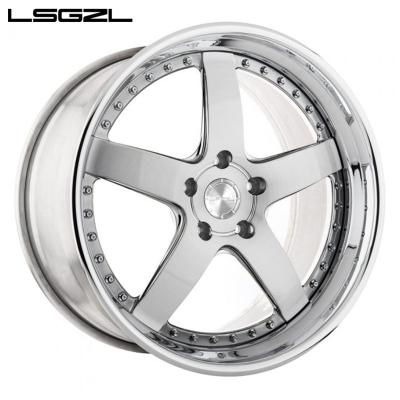 China ALLOY 5 Concave Split Spoke Alloy Forged Wheel 17-24 Inch 5x120 With Customize Color for sale