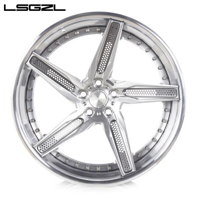 China Two-piece aluminum forged wheels fit M5, 6, 8 series GT, Mercedes CLS E, Audi A5, A6L, A7 class, alpha Porsche 911 de C forged for sale