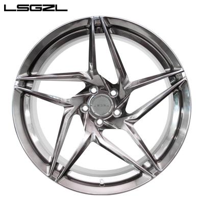 China Hot Selling LSGZL ALLOY Wheel Alloy Wheels 19 Inch 5x112 5*120 With Milling For Cars for sale