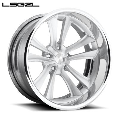 China LSGZL Aluminum Forged Car Alloy Wheels 16-24 Inch White Wheel Edges Audi Black Silver Item 17 Inch for sale